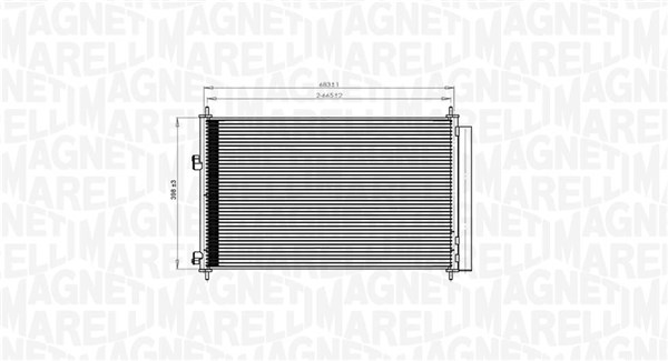 Condenser, air conditioning - 350203742000 MAGNETI MARELLI