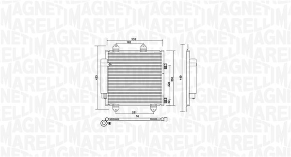 kondensatorius, oro kondicionierius - 350203753000 MAGNETI MARELLI