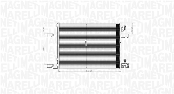 Condenser, air conditioning - 350203769000 MAGNETI MARELLI