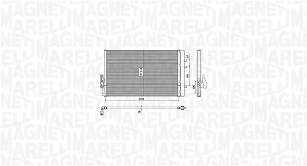 Condensatore, Climatizzatore - 350203788000 MAGNETI MARELLI