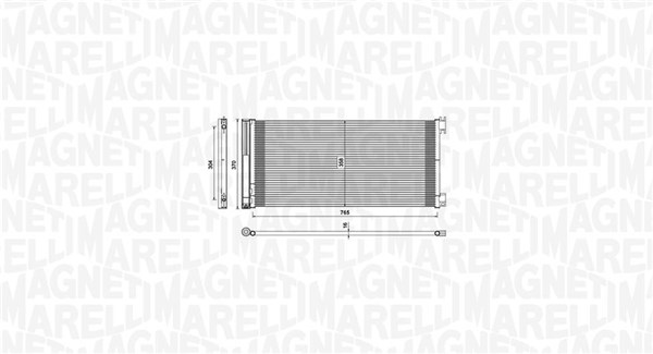 Condenser, air conditioning - 350203808000 MAGNETI MARELLI