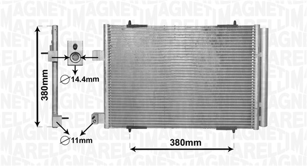 Kondensator, Klimaanlage - 350203855000 MAGNETI MARELLI