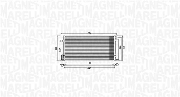 Condenser, air conditioning - 350203882000 MAGNETI MARELLI