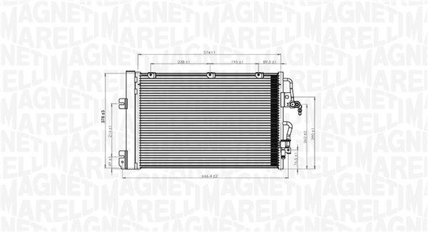 Condensatore, Climatizzatore - 350203900000 MAGNETI MARELLI