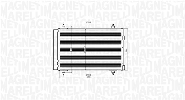 Condensatore, Climatizzatore - 350203916000 MAGNETI MARELLI