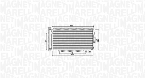 Condenser, air conditioning - 350203998000 MAGNETI MARELLI