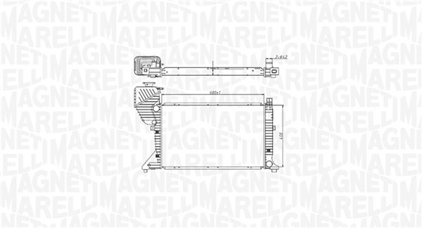 Radiatore, Raffreddamento motore - 350213177400 MAGNETI MARELLI