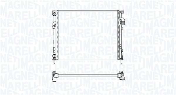 Radiator, engine cooling - 350213181600 MAGNETI MARELLI