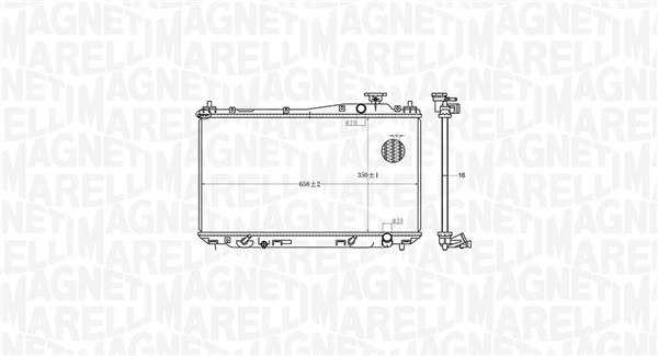 Radiatore, Raffreddamento motore - 350213182700 MAGNETI MARELLI