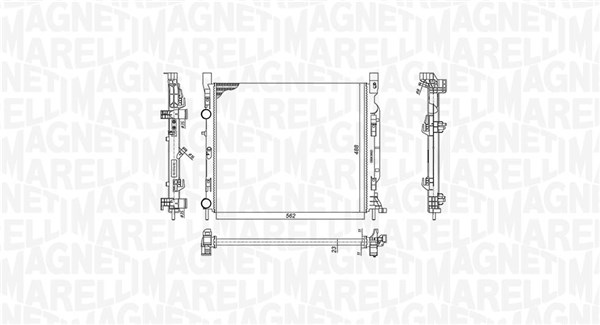 radiatorius, variklio aušinimas - 350213186900 MAGNETI MARELLI