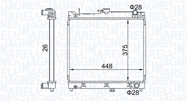 Radiatore, Raffreddamento motore - 350213192700 MAGNETI MARELLI