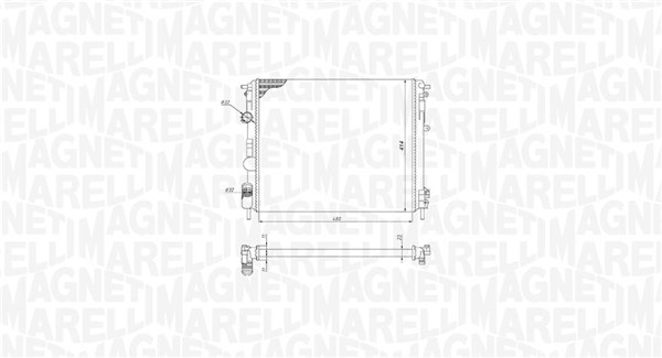 Radiatore, Raffreddamento motore - 350213195200 MAGNETI MARELLI