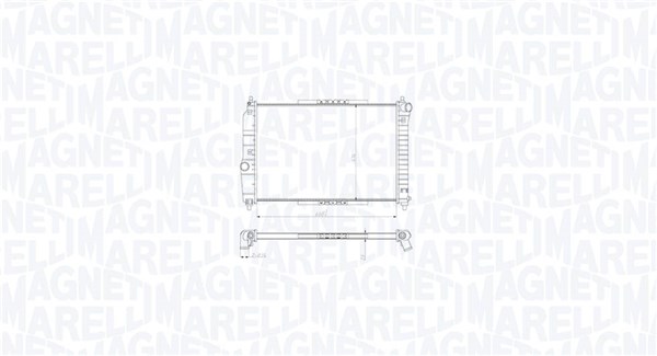 Radiator, engine cooling - 350213211800 MAGNETI MARELLI