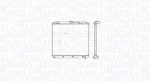 Radiator, engine cooling - 350213212800 MAGNETI MARELLI
