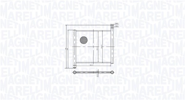 Radiator, engine cooling - 350213213700 MAGNETI MARELLI