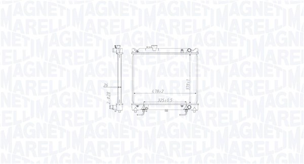 Radiatore, Raffreddamento motore - 350213213800 MAGNETI MARELLI