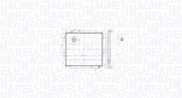 Radiator, engine cooling - 350213213900 MAGNETI MARELLI