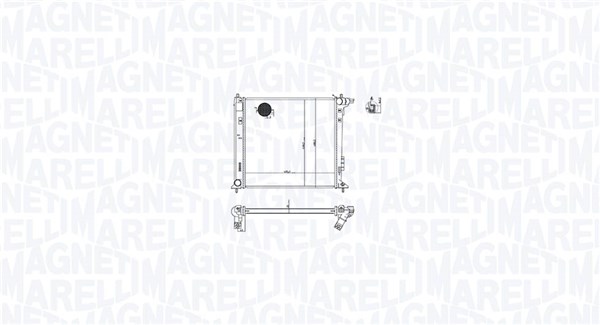 Radiatore, Raffreddamento motore - 350213216200 MAGNETI MARELLI