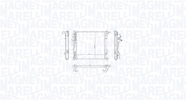 Radiatore, Raffreddamento motore - 350213216300 MAGNETI MARELLI