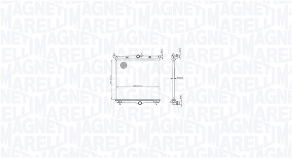 Radiator, engine cooling - 350213216500 MAGNETI MARELLI