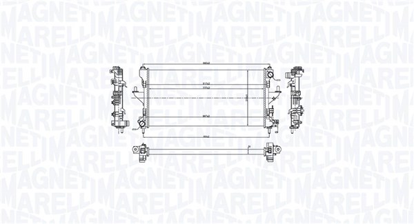Radiatore, Raffreddamento motore - 350213216900 MAGNETI MARELLI