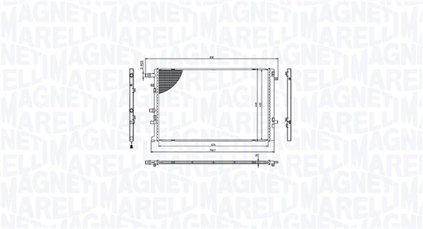 Radiatore, Raffreddamento motore - 350213217000 MAGNETI MARELLI