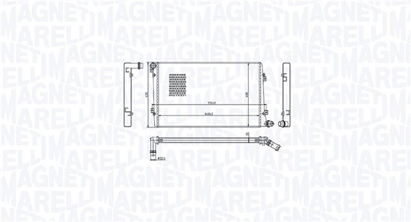 Radiatore, Raffreddamento motore - 350213218100 MAGNETI MARELLI