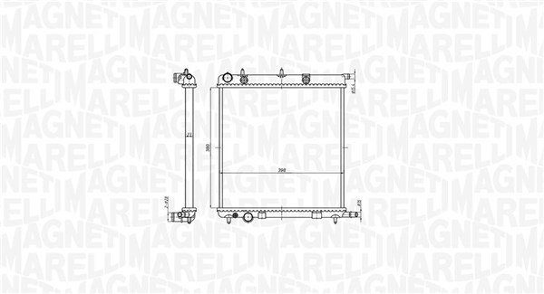 Radiator, engine cooling - 350213819000 MAGNETI MARELLI