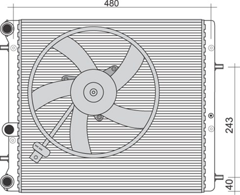 Radiatore, Raffreddamento motore - 350213851000 MAGNETI MARELLI