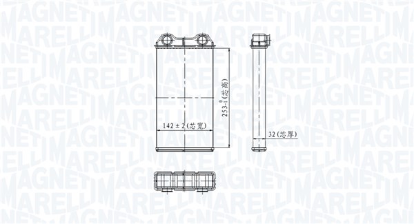 Heat Exchanger, interior heating - 350218439000 MAGNETI MARELLI