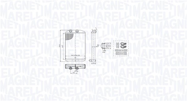 Heat Exchanger, interior heating - 350218519000 MAGNETI MARELLI