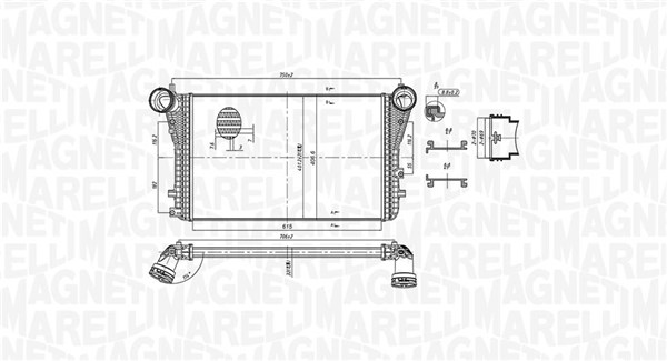 Intercooler - 351319204040 MAGNETI MARELLI