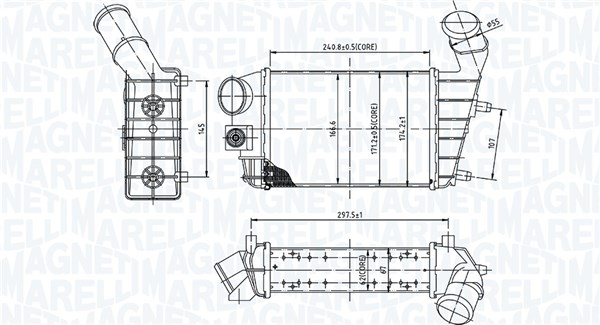 Intercooler - 351319204460 MAGNETI MARELLI