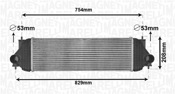 Intercooler, charger - 351319205180 MAGNETI MARELLI