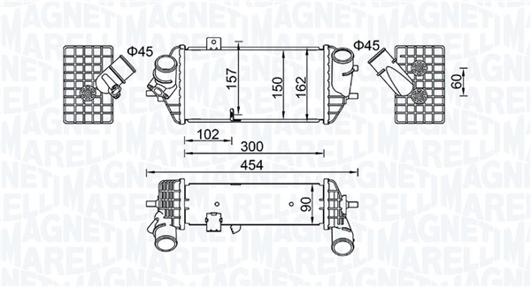 Intercooler - 351319205690 MAGNETI MARELLI
