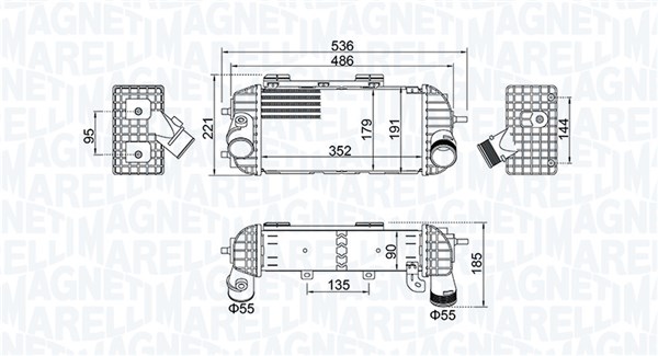 Intercooler - 351319205760 MAGNETI MARELLI