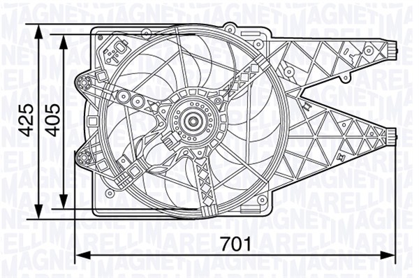 Fan, radiator - 069422472010 MAGNETI MARELLI