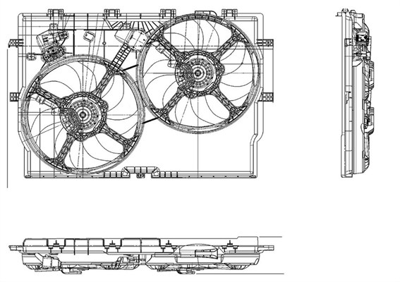 Fan, radiator - 069422578010 MAGNETI MARELLI