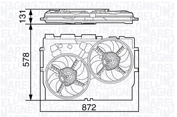 Fan, radiator - 069422583010 MAGNETI MARELLI