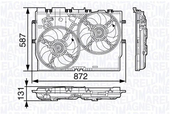 Fan, radiator - 069422584010 MAGNETI MARELLI