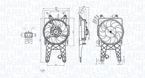 Fan, radiator - 069422818010 MAGNETI MARELLI