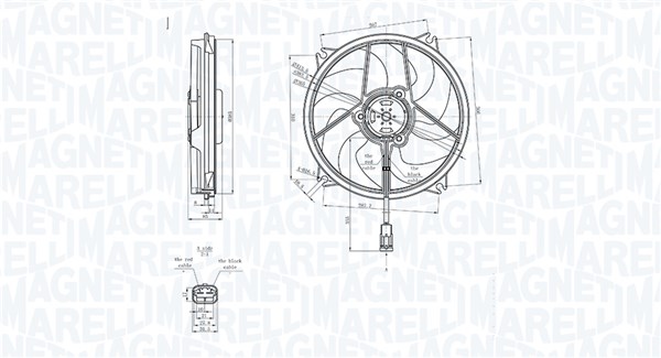 Fan, radiator - 069422839010 MAGNETI MARELLI
