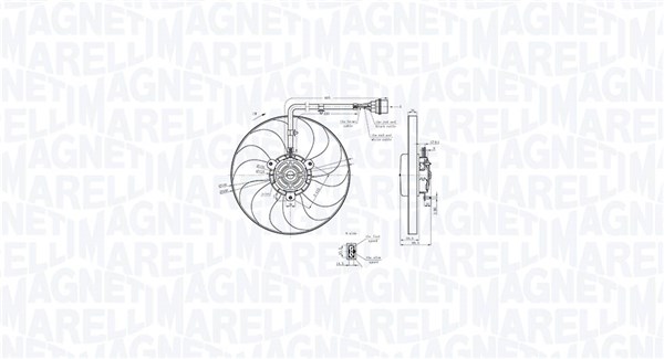 Fan, radiator - 069422847010 MAGNETI MARELLI