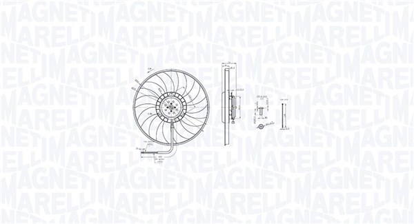 Fan, radiator - 069422848010 MAGNETI MARELLI