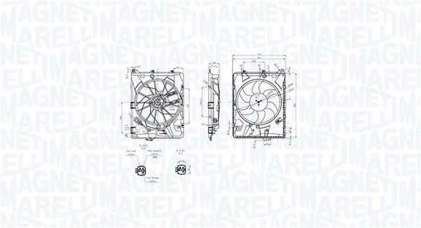 Fan, radiator - 069422849010 MAGNETI MARELLI