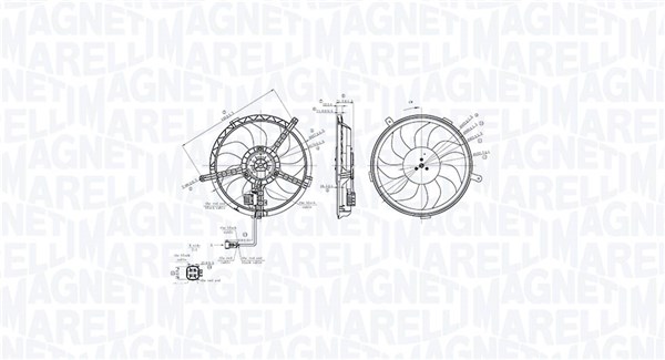 Ventola, Raffreddamento motore - 069422850010 MAGNETI MARELLI
