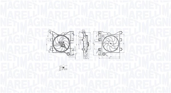 Fan, radiator - 069422852010 MAGNETI MARELLI