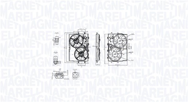 Fan, radiator - 069422853010 MAGNETI MARELLI