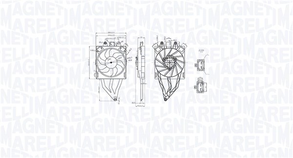 Fan, radiator - 069422854010 MAGNETI MARELLI