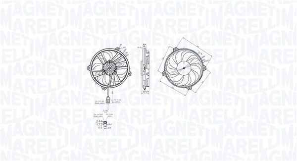 Fan, radiator - 069422855010 MAGNETI MARELLI